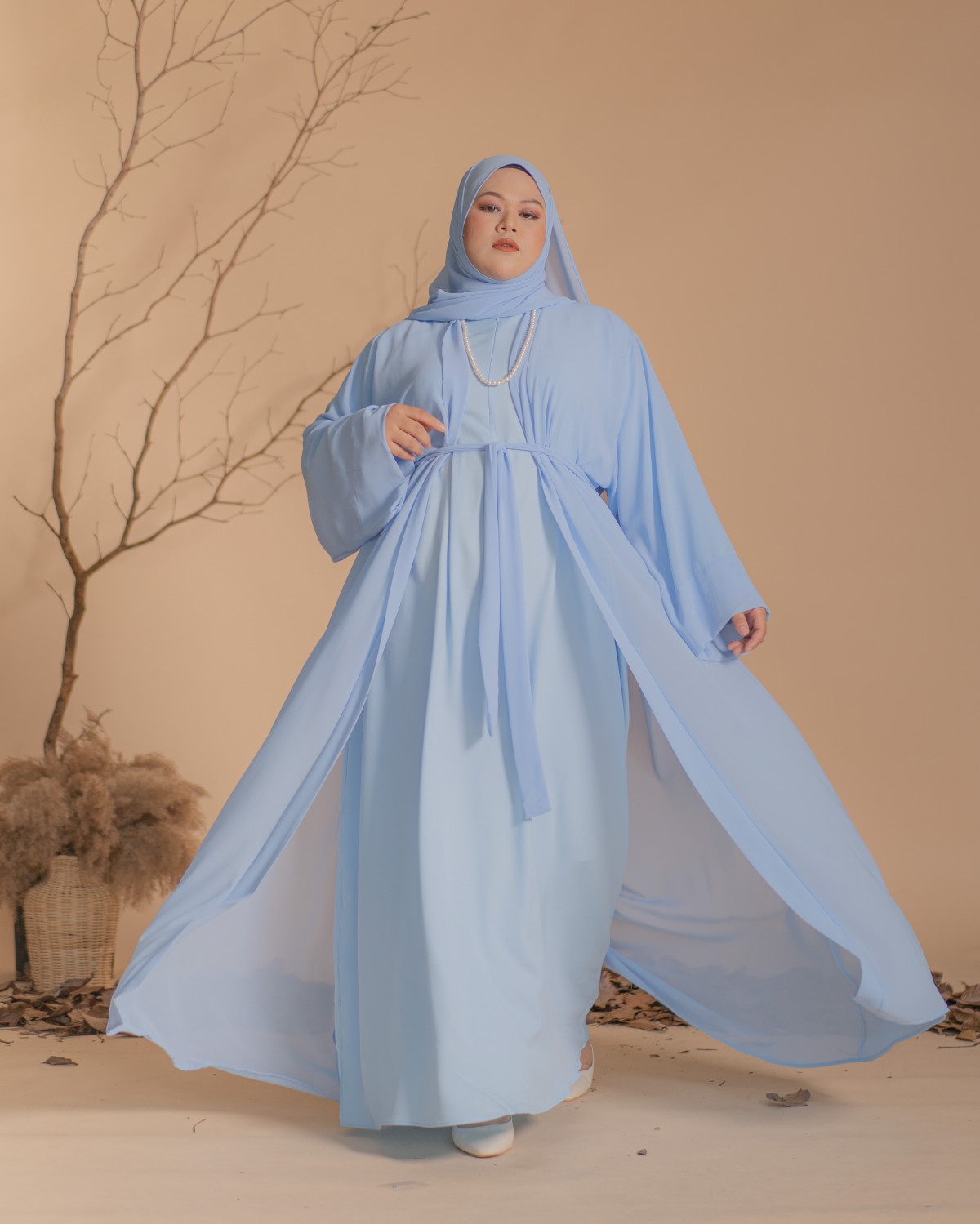 Ammara Abaya Dress (Baby Blue)